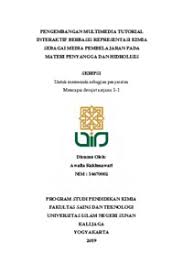 Maybe you would like to learn more about one of these? Pengembangan Multimedia Tutorial Interaktif Berbasis Representasi Kimia Sebagai Media Pembelajaran Pada Materi Penyangga Dan Hidrolisis Institutional Repository