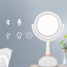 2 Sided Led Makeup Mirror Light Up Mirror Natural Light Vanity Mirror Bluetooth Audio Phone Charger Unusual Mirrors Vanity Mirrors With Lights From Mnyt 36 25 Dhgate Com