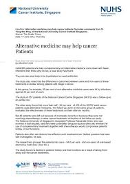 To date, there's no definitive proof that getting a tattoo causes skin cancer. Alternative Medicine May Help Cancer Patients National University