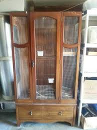 Bird Cage For Sale Craigslist Armoir Converted To Bird Cage Diy Bird Cage Bird Cage Bird Aviary