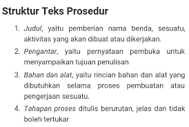 Bagaimana Struktur Yang Benar Untuk Teks Prosedur Brainly Co Id