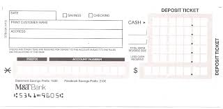 Rent and then write the cost on the right side of the receipt. M T Bank Deposit Slip Free Printable Template Checkdeposit Io