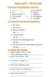 Here you'll find hundreds of helpful printable worksheets for your students. Quiz Unit 1 7th Grade Interactive Worksheet