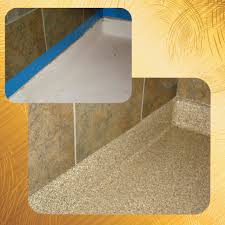 Adding A Wow Factor To Your Boring Shower Pan Epoxy Showerpan Clean The Shower Pan With Acetone And Metallic Epoxy Floor Garage Floor Coatings Shower Tray