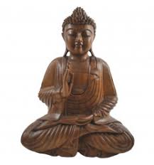 Hand buddha zu günstigen preisen. Great Buddha Statue Zen Solid Wood Carved H40cm Sitting On His Knee