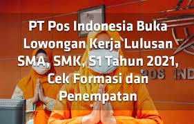 We did not find results for: Pt Pos Indonesia Buka Lowongan Kerja Lulusan Sma Smk S1 Tahun 2021 Cek Formasi Dan Penempatan Mas Yundar