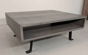 Rustic Farmhouse Weathered Gray Coffee Table With Industrial Steel Feet Coffee Table Table Industrial Coffee Table