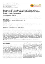 Heat a large skillet over medium high heat and spray with oil. Pdf Evaluation Of Protein Levels In Diets For Salema Porgy Sarpa Salpa Juveniles A New Candidate Species For The Mediterranean Aquaculture