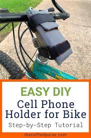 Diy phone mount made from basic hand tools. Diy A Phone Holder For Your Bike The Ruffled Purse