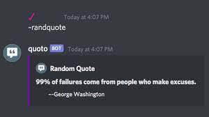 Allow us to quote other messages, and optionally quotes in general. A Discord Bot That Tells Quotes Gets The Weather And More