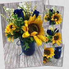 See more ideas about yellow wedding, navy yellow weddings, wedding. Navy And Sunflower Mason Jar Wedding Table Arrangements Rustic Sunflower Table Arrangements Navy Mason Jar With Sunflowers Sunflower Mason Jar Wedding Sunflower Wedding Decorations Sunflower Wedding Centerpieces