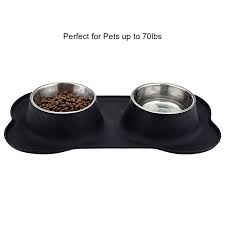Amazon Com Urpower Dog Bowls Stainless Steel Dog Bowl With No Spill Non Skid Silicone Mat 53 Oz Feeder Bowls Pe Stainless Steel Dog Bowls Dog Bowls Pet Bowls