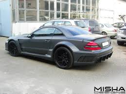 Mercedes Sl Wide Body Kit On Russian Carbone Art Matte Gray Sl500