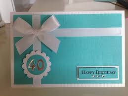 Add photos and custom message. Tiffany Inspired Birthday Card 40th Card Making Birthday Handmade Birthday Cards Cards Handmade