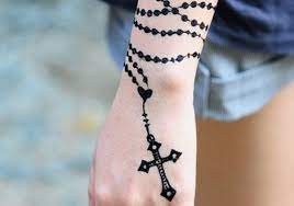 Many people love to have their rosary tattoos on their neck, ankles, or hands. 95 Latest Rosary Tattoo Designs For Your Body Besttattooguide Com