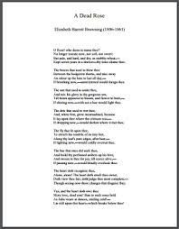 A Dead Rose By Elizabeth Barrett Browning Rose Poems Elizabeth Barrett Browning Dead