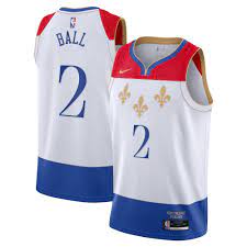 Celebrate your los angeles lakers fandom with this lonzo ball swingman jersey! New Orleans Pelicans Nike City Edition Swingman Jersey Lonzo Ball Mens
