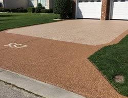 Exposed aggregate, colored concrete, driveway repairs, resurfacing, restoration, construction, contractors in melbourne including eastern suburbs. Concrete Driveways Pictures Gallery The Concrete Network