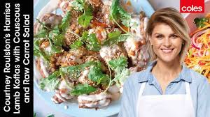 Check spelling or type a new query. Courtney Roulston S Harissa Lamb Koftas With Couscous Raw Carrot Salad Youtube