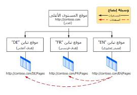 استخدام ميزه التباينات لمواقع متعددة اللغات Sharepoint