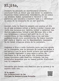 No sé que sería de mi vida sin mis padres. Hijito La Carta De Una Madre A Su Hijo Secuestrado