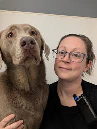 Good night Miss Abby!! We'll see you bright and early in the morning! 💙💙  #tuckin #Abby #CampK9 #LetEmPlay