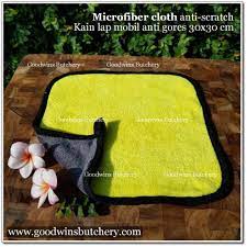 Microfiber Cloth Anti Scratch Kain Lap Mobil 30x30cm Yellow Gray