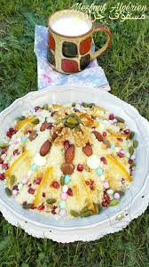 Mesfouf Algerien Couscous Sucres Aux Fruits Secs Couscous Sucre Couscous Cuisine Algerienne