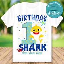 Baby shark 1st birthday shirt boy. Baby Shark First Birthday Shirt