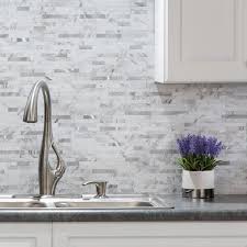 Use peel and stick backsplash to give it that touch elegance in these easy steps. Aspect 11 75 In X 12 In Metal And Composite Peel And Stick Backsplash In Marble Shine Ac005 The Home Depot