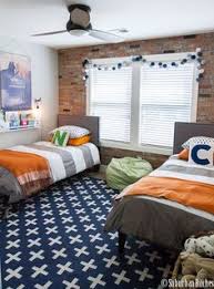 Finally, we finished off the boys bedroom ideas with fun tropical themed accents like a large shark hung on the wall and life size palm tree decals interspersed throughout the room. 91 Boys Shared Bedroom Ideas Big Boy Room Boys Bedrooms Shared Bedroom