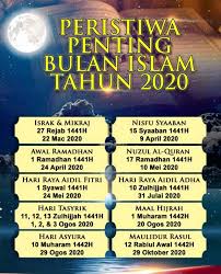 The islamic calendar 2021 or hijri year 1442 started in august 2020 will end in august 2021; Bulan Islam