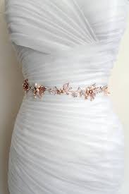 Rose Gold Bridal Freshwater Pearl Leaf Vine Sash Blush Flower Rose Gold Wedding Dress Gold Wedding Gowns Rose Gold Bride