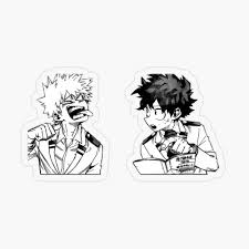 Black And White Manga Stickers Izuku Midoriya And Bakugou Katsuki Sticker Transparent Sticker By Zoeygold13 In 2020 Anime Stickers Aesthetic Stickers Cute Stickers