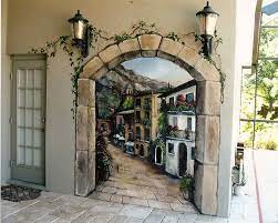 Tuscan home decorating is not limited to. Pin By Fernanda Martinez On Faux Painting Mural Wall Murals Painted Patio Wall Art Mural Design