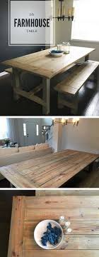 23 Easy Diy Farmhouse Table Ideas With Plans And Instructions Diy Farmhouse Table Diy Dining Room Table Diy Dining Table