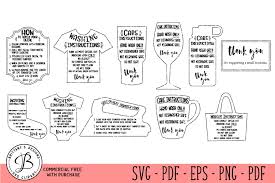 Every month i will send you a link to my free printable gift download page with a new printable. Care Card Instruction Svg Care Card Bundle Svg 115503 Svgs Design Bundles