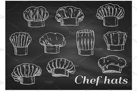 Chef Toques Hats Chalk Sketch Chalk Chalkboard Art Restaurant Decor