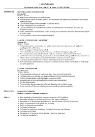 Landscape Designer Resume Samples Velvet Jobs