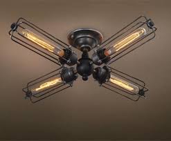 Cylinder 4 Lights Cage Flush Mount Ceiling Light Industrial Ceiling Lights Industrial Ceiling Ceiling Lights