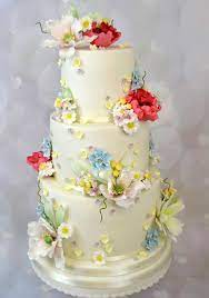 The paper plates have a chic floral design with a glossy finish — similar to fine china — so they'll fit in seamlessly with the decor at your pastel tea party. 3 Tier Wedding Cake With Pastel Color Flowers Buy Online At Best Prices In Sri Lanka From Lankaeshop Com
