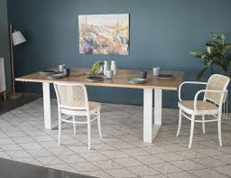 Check spelling or type a new query. Odense 210x110cm White Steel Leg Solid Oak Rectangle Dining Table By Bent Design