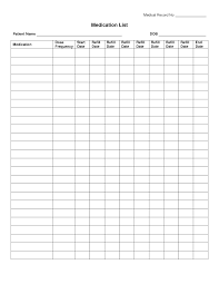 Medicine Chart Template New Free Medication Administration