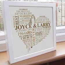 Framed Print Golden Anniversary Personalised By Alichappelluk 35 00 Anniversary Words 50th Anniversary Gifts Golden Anniversary Gifts