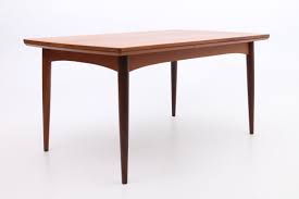 Dining Table With Sliding Extensions In Teak Designed And Produced By Gudme Mobelfabrik Denmark Slightly Roun Danish Furniture Design Danish Furniture Dining