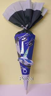 Bastelset Schultute Zuckertute Polizei Police Schultute Polizei Schultute Basteln Schultuten Jungs