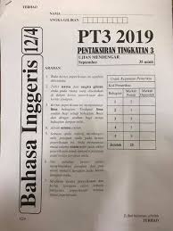 Bahasa melayu, bahasa inggeris, matematik, sains, sejarah, geografi, asas sains komputer (ask), reka bentuk dan. Ujian Mendengar Pt3 2019 Bahasa Smk Agama Johor Bahru Facebook
