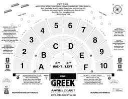 40 Actual Greek Theatre Seating Chart With Seat Numbers