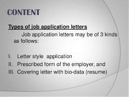 Networking letters are the final type of cover letter. Types Of Job Application Letter