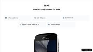 RIM BlackBerry Curve Touch CDMA Full ...